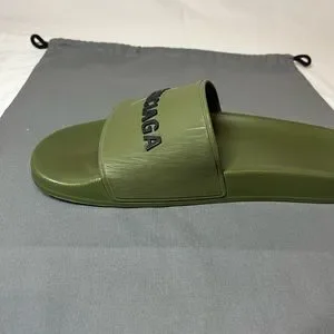 Balenciaga | Shoes | Balenciaga Pool Slide Sandal Kaki Green  display picture 2